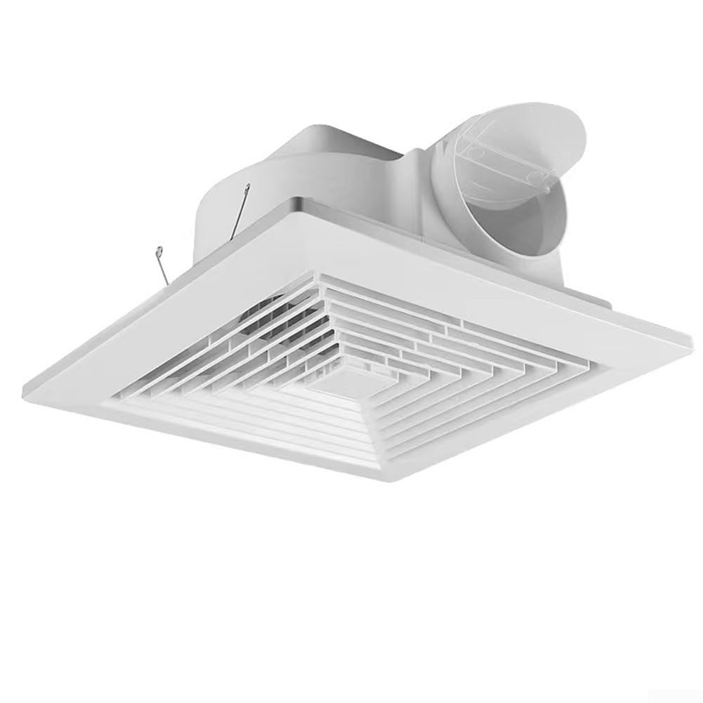 Ventilador extractor de baño, ventilador de ventilación de techo integrado, ventiladores de escape de techo, potentes ventiladores extractores silenciosos montados en la pared, 20 x 20 cm