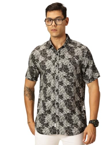 Image of Thomas Scott Men's | Printed | Half Sleeve | Regular Fit | Rayon | Spread Collar | Casual Shirt