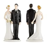 WEDDINGSTAR The Love Pinch Bridal Couple Funny Wedding Porcelain Figurine Cake Topper
