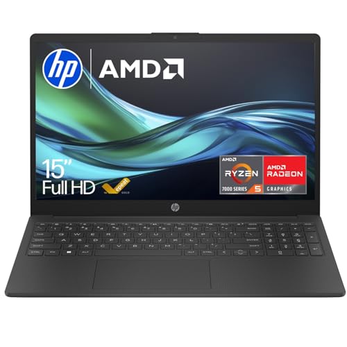 HP 15.6" Laptop | AMD Ryzen 5 7520U Processor | 16 GB RAM | 512 GB SSD | AMD Radeon Graphics | FHD Display | Up to 11hrs 15 mins battery | Win 11 | Dual Speakers | Jet Black | 15-fc0042sa