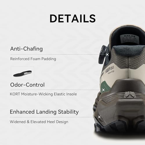 Image of KAILAS Men's FUGA EX 3 BOA Trail Running Shoes Lightweight Slip Resistant Breathable Jogging Hiking Sneakers