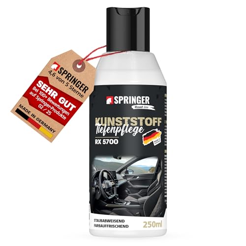 SPRINGER RX5700 - - Kunststoff-Tiefenpflege 250 ml - - Made in Germany - - Cockpit-Pflege Intensive Farbauffrischung - - Schutz vor Versprödung & Abnutzung - - Auto Kunststoffreiniger
