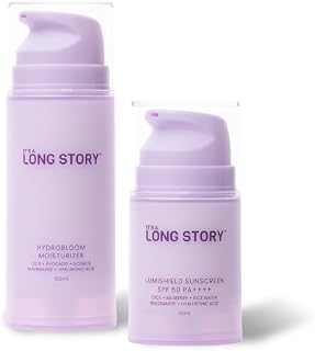 Long Story The Daily Duo | Hydrobloom Face Moisturizer + Lumishield SPF 50 ++++ Face Sunscreen | CICA | Mulberry Extract |... Price In India