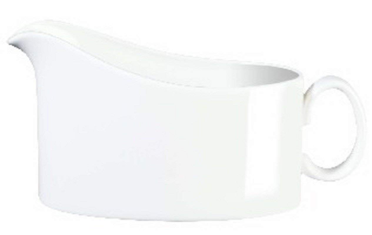 ASA 1942013 Gravy Boat for the Table, Porcelain White Glossy 15.20 x 9.50 x 7 cm