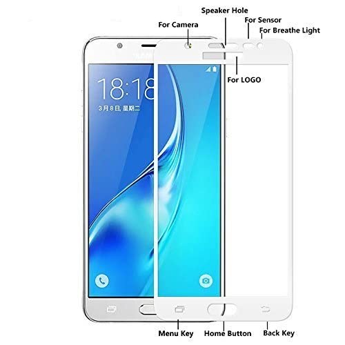Image of Screen Protector for Samsung Galaxy S6 (White) Tempered Glass Edge-to-Edge 6D Screen Guard With Installation Kit