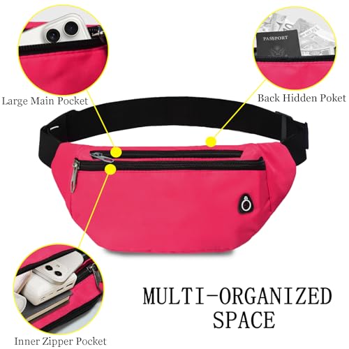 Image of Fanny Pack for Women Men,Crossbody Fanny Pack Water Resistant Sports Waist Bag Pack, Belt Bag for Travel Hiking Running