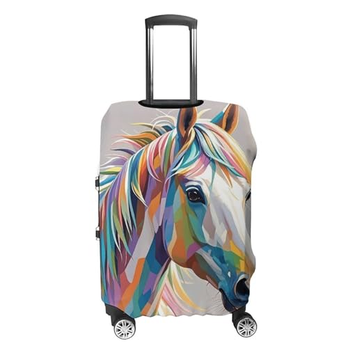 Horse Pattern Printed Luggage Cover Protector, Fits 18-32 Inch Luggage4