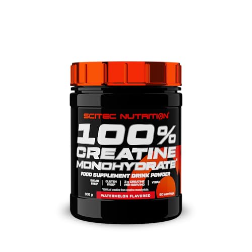 Scitec Nutrition 100% Creatine Monohydrate - Vegan - 3g pro Portion - Nahrungsergänzungsmittel Getränkepulver - 300 g, Wassermelone