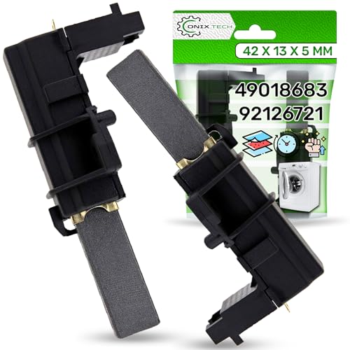 2 Pièces Charbon Moteur Lave Linge 30 х 13,5 х 5 mm AMP 4,8 mm avec Code D'origine 49018683 92126721 pour Candy - Garantie de 5 Ans - ONIX TECH