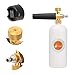 Foseal Adjustable Snow Foam Cannon with Heavy Duty Brass Knob, Quick Release Foam Blaster for Pressure Washer Gun, 1L Bottle