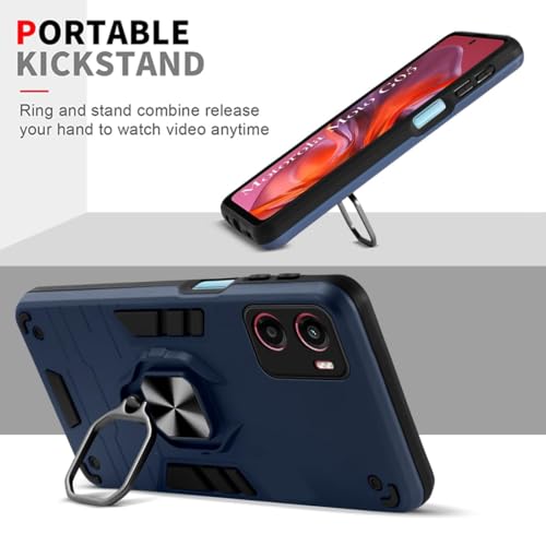 Image of AIBEX Armor Back Cover Compatible for Motorola G05| Rugged Shockproof Case with Ring Holder & Kickstand | Military-Grade Protection | Magnetic Car Mount Compatible