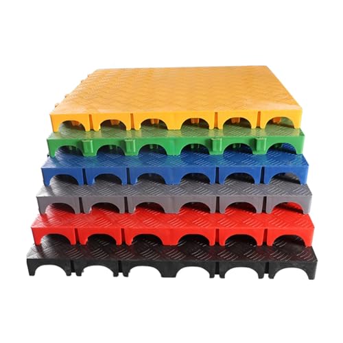 Baldosas Modulares Entrelazadas For Suelo, 4/8/16/20 Piezas, Rejillas De Drenaje, For Uso Interior Y Exterior (50 X 50 X 4 Cm)(Red,16 pieces)