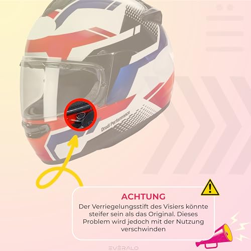 Everalo Kompatibel mit Arai Rx7v Visier - Vas v - Chaser X - Rx7x - Quantum X - Quantic - Signet X - Defiant X - Concept X - Profile V - Qv Pro Vas - Helmvisier Pinlock Ready (Photochromatic)