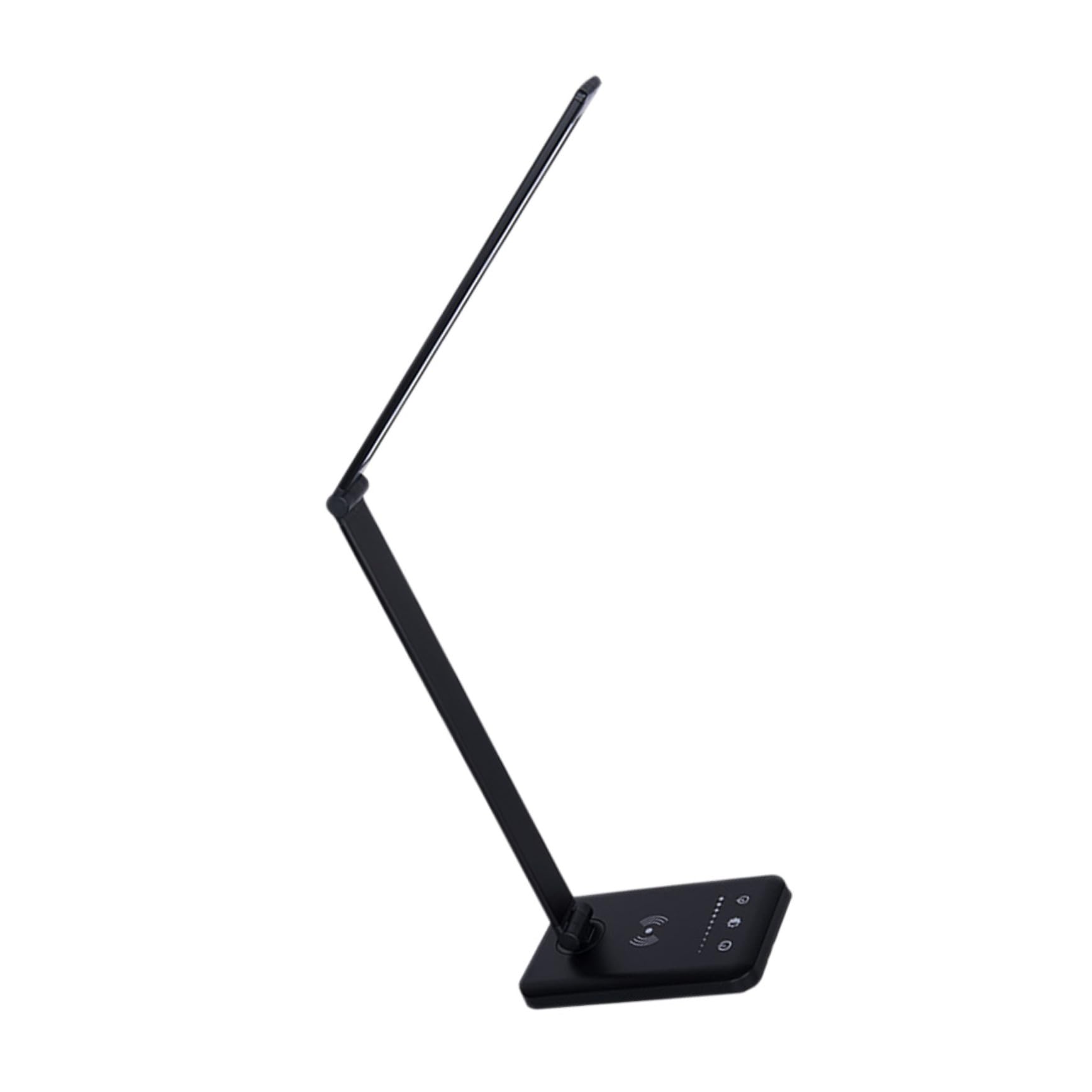Faltbare LED Leselampe Schwarz 6w aus Aluminium und Kunststoff | Schulanfang Deko, Smart Touch Steuerung, Dc5v 1a, 5 Farbtemperaturen, Cri＞80%