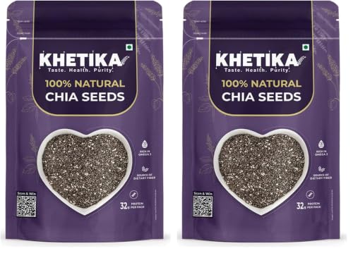 Image of Khetika Chia Seeds 500g (Pack of 2)