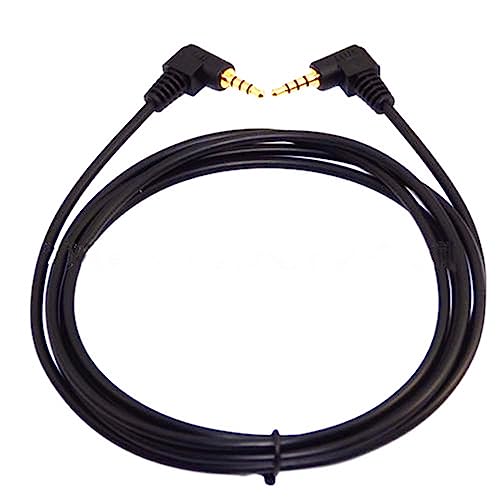 SHANFEILU 3.5mm Audio Cable Dual 90 Degree Angle Stereo 3.5mm Headphone Cable 4 Pole TRRS Male to Male Aux Cord 3.28ft/1m for Phone Tablet MP3 Laptop Microphone