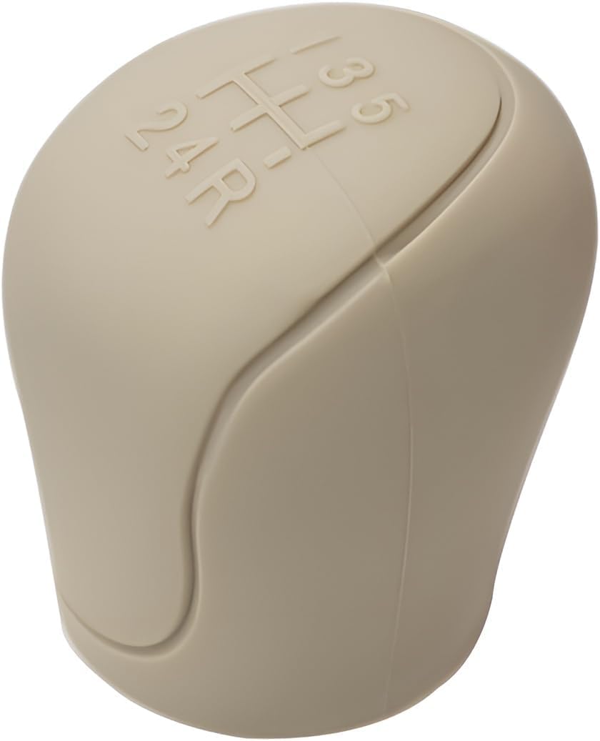 WKSBY Car Gear Shift Knob Cover for Renault Koleos 2.Gen (HC) 2017 2018 2019 2020 2021 2022 2023, Auto Elastic Silicone Gear Knob Cover Interior Protector Handbrake,A/Beige