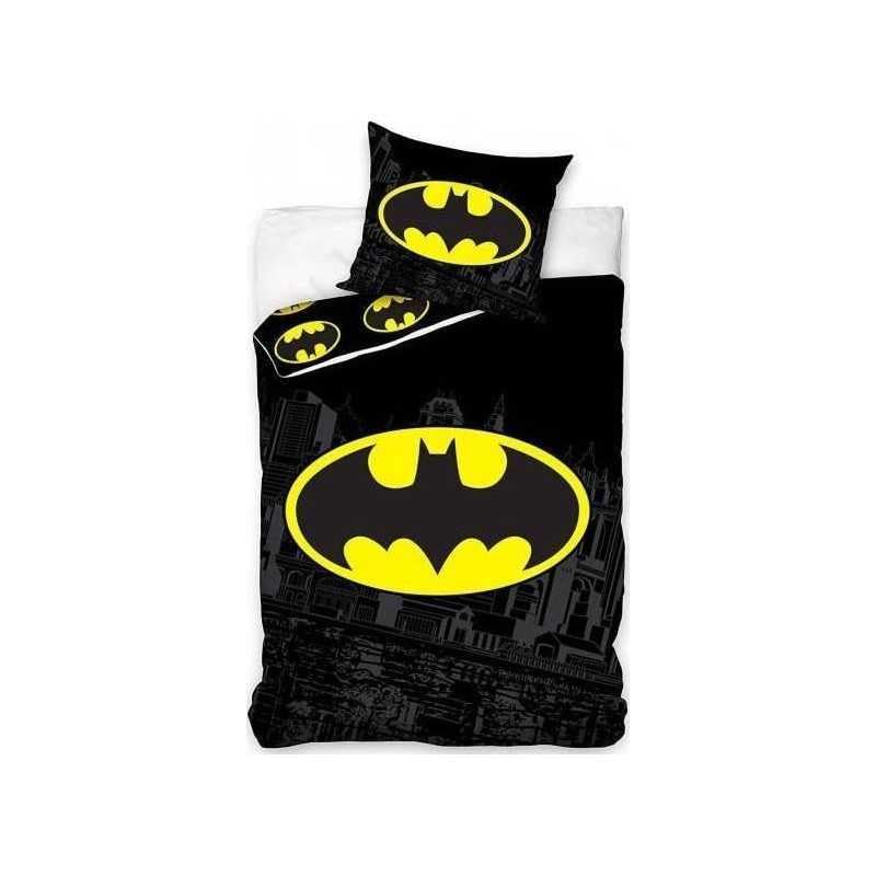 arlis Parure Housse de Couette Batman - 1 Housse de Couette + 1 taie d'oreiller - 100% Coton (140 X 200 cm, Parure de lit Batman - A)