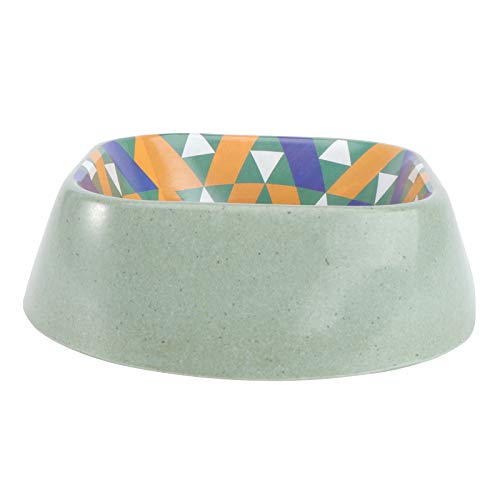Tigela de fibra de bambu para animais de estimação e tigela de comida para cães (estilo de cor aleat