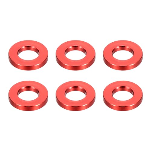 PATIKIL M6A~Xy[T[ 6 Xy[T[A~jE6.2mm ID x 12mm OD x 2mm L A~Xy[T[XN[X^hItEh 1/4"܂M6XN[{gp ԐF