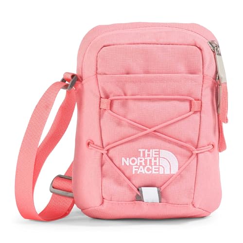 The North Face Jester Crossbody Bag - Water-Repellent Sling Bag Multiple Carry Options Adjustable Bungee Support Coral Crush Light Heather/Coral Crush One Size