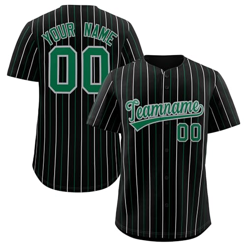 KXK Custom Pinstripe Baseball Jersey for Men Women Youth- Button Down Shirt Personalized Stitched Name Number Logo miniatura 1