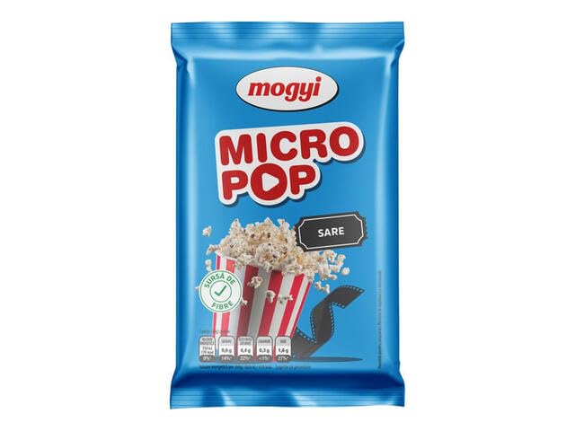 Mogyi MICRO POP, Popcorn Salati per Microonde, Confezione da 25 Sacchetti da 80g
