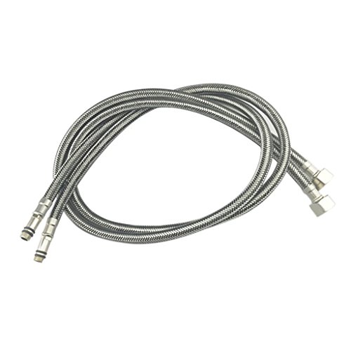 Universal Kitchen Wash Sink Plumbing Tube Bathroom Shower Extender Hose Sprayer Pipe, Water Tube 1/2'', Flexible - Steel, 70cm