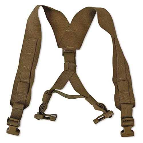 M MCGUIRE GEAR GI USMC Chest Rig Shoulder Harness, Coyote, US Marine Corps Vest Straps, QR Buckles, Made in the USA