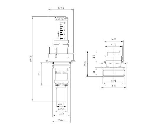 1/5/10/20 pezzi - flussometro riscaldamento a