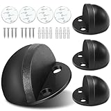 4 Pack Door Stops Self Adhesive Floor Door Stopper Black No Drill Doorstop Rubber Bumper Door Stoppers for Bottom of Door
