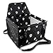Petbobi Pet Reinforce Car Booster Seat for Dog Cat Portable and Breathable Bag with Seat Belt Dog Carrier Safety Stable for Travel Look Out,with Clip on Leash with PVC Tube (Foot)