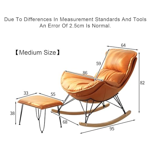 Hochlehniger Schaukelstuhl mit Fußhocker – Verstellbares Sofa für ultimativen Komfort und Entspannung im Wohn- oder Schlafzimmer – Stilvolles, ergonomisches Design, perfekt für die Wohnungse