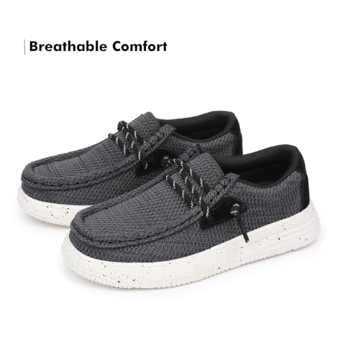 Image of Ahannie Kids Slip On Loafers, Boys Girls Casual Dress Shoes | Lightweight comfort,breathable,school or everyday wear