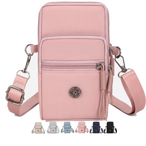 Bolsas transversais pequenas para mulheres, mini bolsas de celular carteiras de pulso bolsa de ombro bolsa de braço bolsa de viagem para mulheres e homens, B - Rosa, Medium, Bolsa transversal pequena