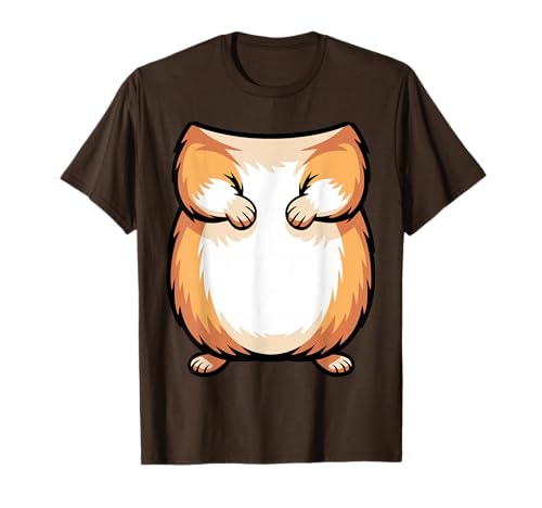 Hamster-Shirt für Erwachsene, Kinder, Herren, Damen, Braun, Hamster-Kostüm T-Shirt
