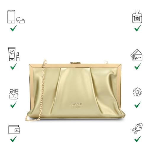 Image of Lavie Luxe Women's Pleatz25 Framed Clutch | Ladies purse | Gift For Women