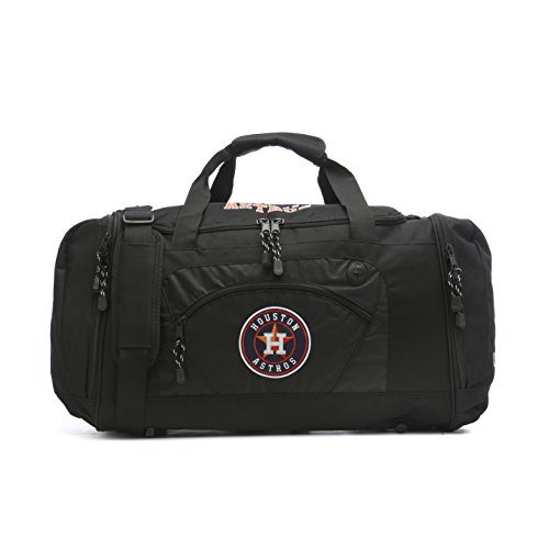 Image of THE NORTHWEST COMPANY MLB Houston Astros Roadblock Embroidered Duffel Bag, 20-Inch, Black