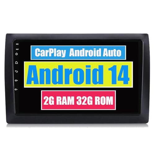 RoverOne Autoradio Stéréo pour Fiat Stilo 2002 2003 2004 2005 2006 2007 2008 2009 2010 avec Lecteur Multimédia Android Auto Navigation GPS Écran Tactile...