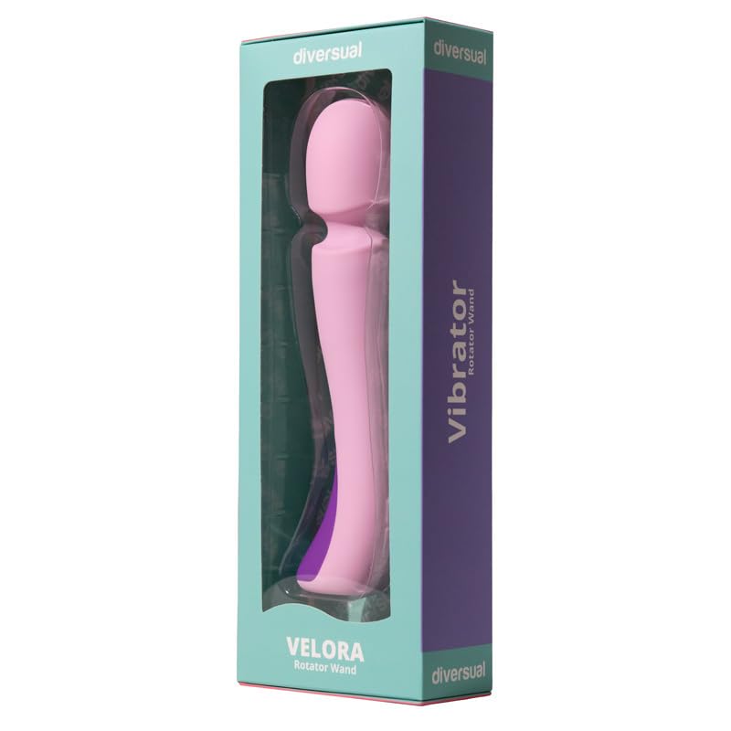 Velora, Vibrador, Estimulación de Clítoris, Rotador, Recargable USB, 9 Modos de Vibración, 9 Modos de Rotación (Rosa)
