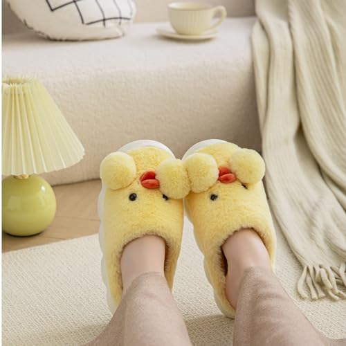 YILANLAN Women's & Men's Winter Duck Slippers - Warm & Cute Animal Cartoon Home Slippers2