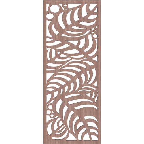 Image of Mills Decorative Pierced Fretwork Wood Wall Panels, 11 3 /8 inchW x 29 3 /8 inchH x 3 /8 inchT, Walnut