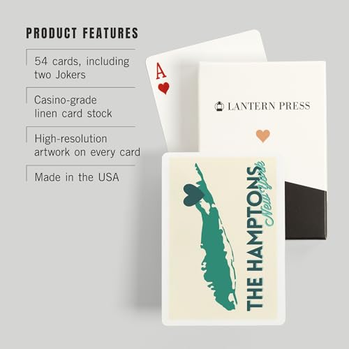 Lantern Press The Hamptons, Naipes Poker 52 miniatura 3