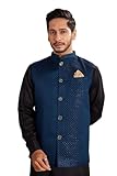 Photo Gallery shreyanvi gilet tradizionale indiano in jacquard, per matrimoni e occasioni festive, giacca nehru da uomo, blu reale, 50 Photo Gallery shreyanvi gilet tradizionale indiano in jacquard, per matrimoni e occasioni festive, giacca nehru da uomo, blu reale, 50