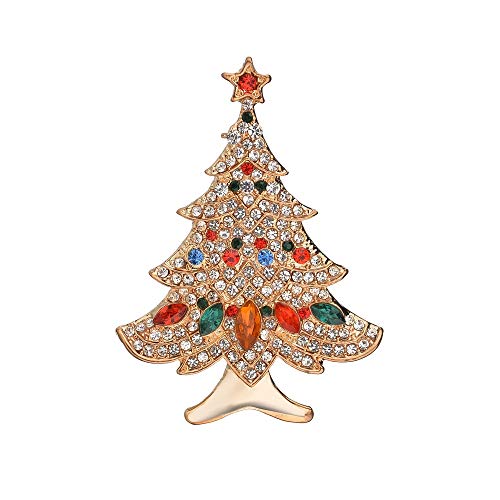 Preisvergleich Produktbild LISHUAIEN Weihnachtsmann Weihnachtsbaum Socken Socken Hut Strass Frauen Brosche Geschenke