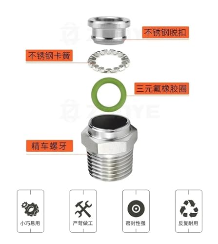 Accesorio neumático de acero inoxidable de 1/8" NPT para tubo de PC industrial de 12 mm 4