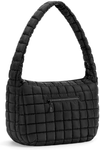 Quilted Tote Bag for Women, Puffer Shoulder Bag Lightweight Large...