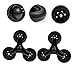 NUOBESTY 2Pairs Triangle Cart Wheels Stable Iron Structure Easy to Install Shopping Trolley Replacement Caster Wheels for Smooth Transport and Convenient Storage