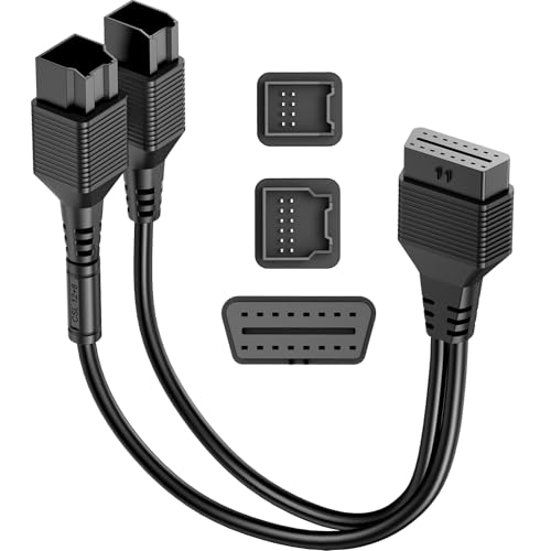 Image of THINKCAR 12+8 Pin Connector to OBD2 Adapter for Chrysler, Security Gateway Bypass Cable for FCA SGW Vehicles for Diagnostic, Works with All OBD2 Scanners,for Dodge,for Jeep,for Ram,for Fiat Year 2018+