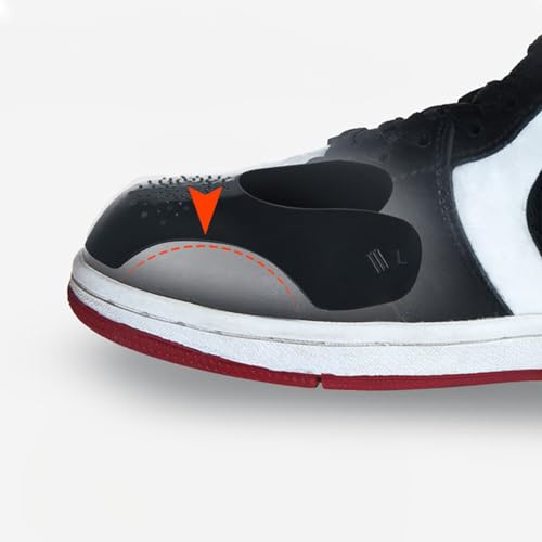 Image of Anti-Crease Shoe Protector Shields - 1 Pair Black | Shoe Crease Defender for Sneakers and Athletic Footwear